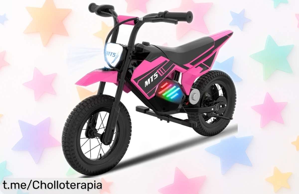 Moto eléctrica para niños Mega Motion Pro 150W, autonomía de hasta 15 km y ruedas inflables; ¡no te pierdas este chollazo que hará feliz a tu pequeño!