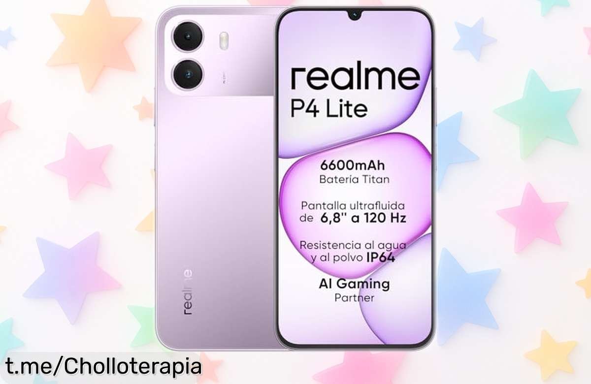 Móvil Realme P4 Lite 4G con batería de 6600 mAh y pantalla de 120 Hz a precio fijo, ¡este chollazo no se escapa! Aprovecha el espacio y la fluidez, siente la emoción ahora.