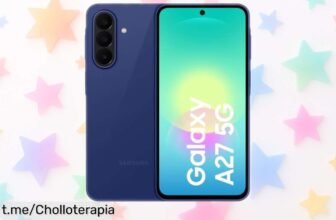 Móvil Samsung Galaxy A27 5G con pantalla gigante y súper cámaras a precio de ganga, solo por tiempo limitado. No te pierdas este chollazo que hará felices tus días.