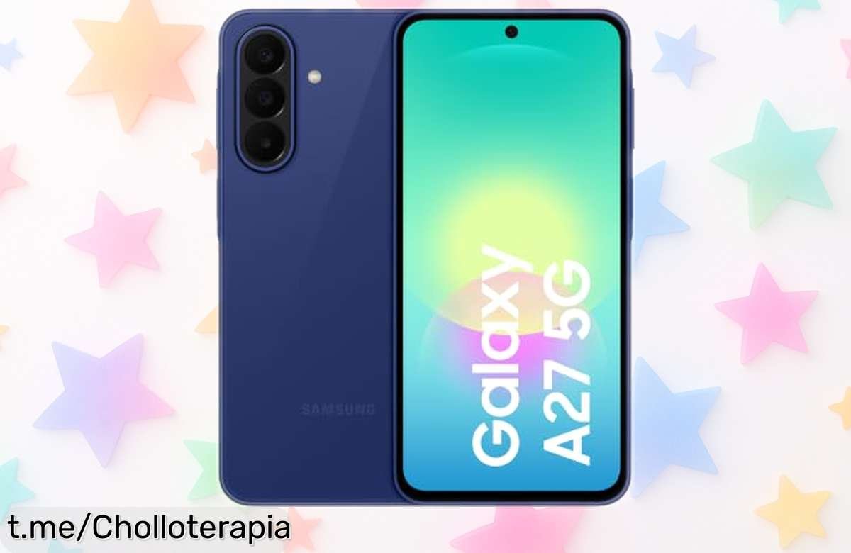 Móvil Samsung Galaxy A27 5G con pantalla gigante y súper cámaras a precio de ganga, solo por tiempo limitado. No te pierdas este chollazo que hará felices tus días.