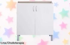 Mueble de cocina práctico y elegante con 2 puertas en blanco mate a precio loco, renueva tu espacio sin un esfuerzo económico, ¡aprovéchalo antes de que se agote!