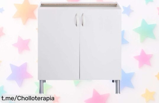 Mueble de cocina práctico y elegante con 2 puertas en blanco mate a precio loco, renueva tu espacio sin un esfuerzo económico, ¡aprovéchalo antes de que se agote!