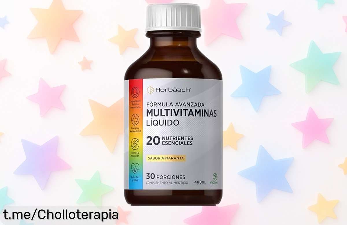 Multivitaminas líquidas Horbaach, 20 vitaminas y minerales esenciales, una explosión de energía en cada gota. ¡Aprovecha este precio loco y siente la diferencia!