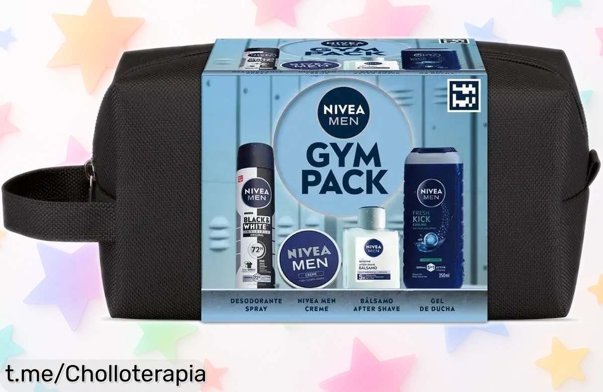 Neceser NIVEA MEN con after shave, desodorante y gel: un chollazo en set práctico para gimnasio que no podrás dejar escapar, ¡aprovéchalo antes de que se acabe!