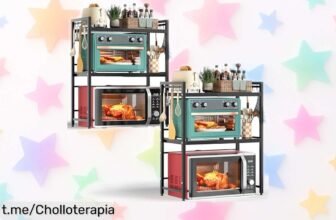 Organiza tu cocina al instante con el soporte extensible para microondas NETEL de 3 niveles - ¡aprovecha este increíble chollo y disfruta del orden que mereces!