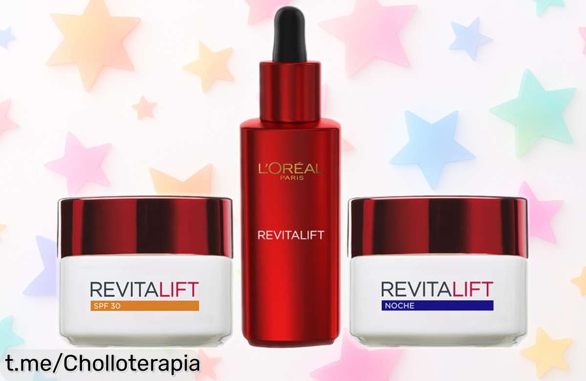 Pack antiedad L’Oréal Paris Revitalift, el cuidado que tu piel merece a un precio de escándalo; despídete de las arrugas y siéntete radiante cada día. ¡No te lo pierdas!