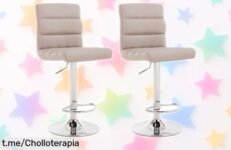 Pack de 2 taburetes ajustables Palm para casa a precio regalado; ideal para ahorrar espacio y tener todo a tu altura. ¡No dejes pasar esta oportunidad única que te encantará!