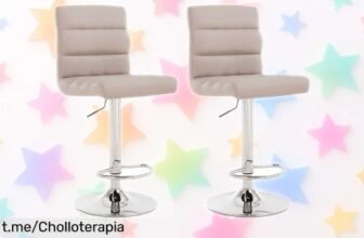 Pack de 2 taburetes ajustables Palm para casa a precio regalado; ideal para ahorrar espacio y tener todo a tu altura. ¡No dejes pasar esta oportunidad única que te encantará!