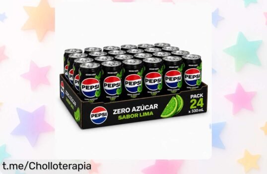 Pack de 24 latas de Pepsi sabor lima Zero azúcar a precio loco: ¡refresca tu día sin culpas! No dejes pasar este chollo irresistible y vive momentos únicos.