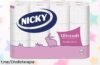 Pack de 24 rollos de papel higiénico Nicky Ultrasoft a precio loco, suavidad que cuida tu piel y aroma a talco. ¡No te pierdas este ofertón irresistible!