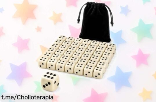 Pack de 36 dados acrílicos con bolsa: ¡tiradas suaves y resistencia garantizada a un precio locura que no puedes dejar pasar!