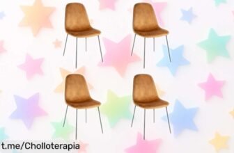 Pack de 4 sillas LolaHome Gina para darle estilo a tu hogar a un precio de ganga que se va volando, ¡no te quedes sin las tuyas y transforma tu rincón favorito!