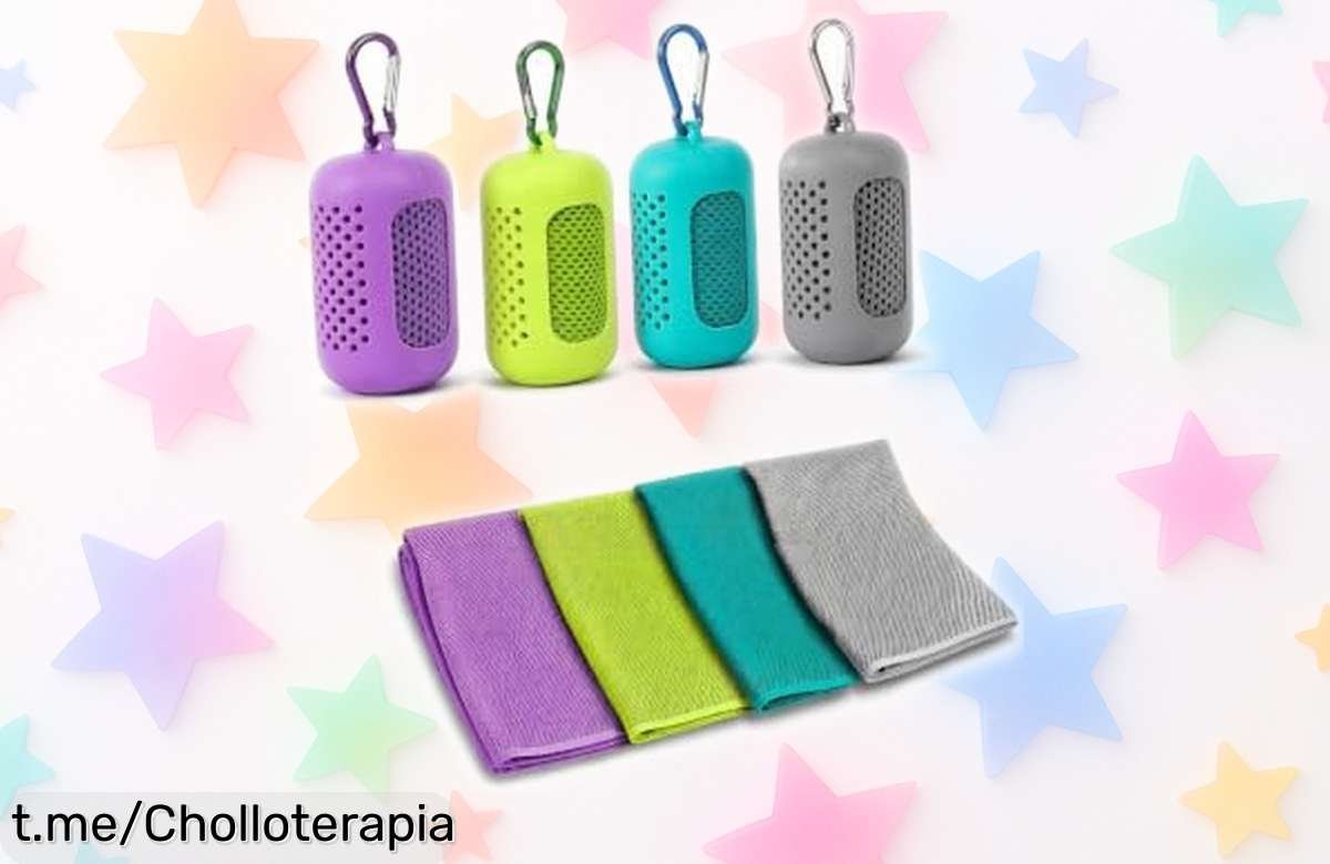 Pack de 4 toallas refrescantes ChaneeHann, evitando el calor y secándose al instante. ¡Chollazo perfecto para llevar a cualquier lugar! No te quedes sin ellas, son un imprescindible.
