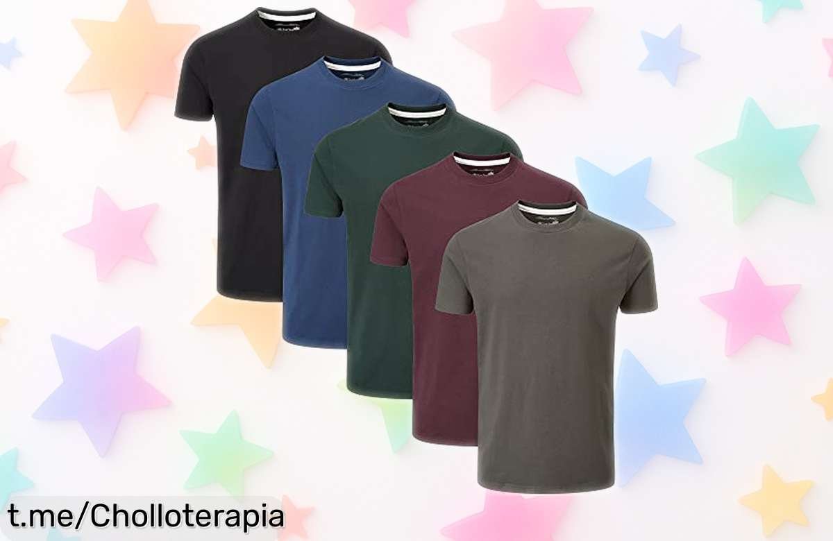 Pack de 5 camisetas Charles Wilson, el chollo que no te puedes perder a precio regalado y con un detalle único en el cuello ¡renueva tu armario sin gastar!