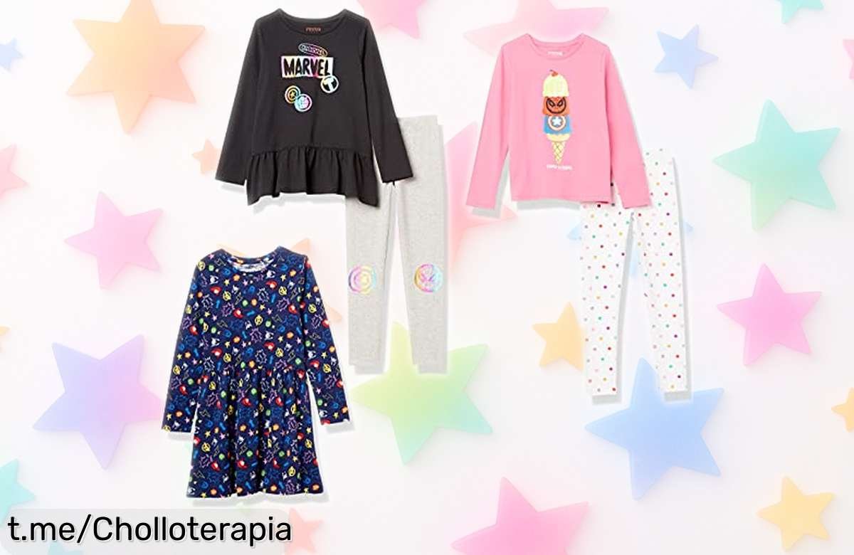 Pack de 5 prendas para niña de Amazon Essentials a un precio regalado: ¡diviértete creando looks molones con Marvel, Disney y Star Wars antes que se agoten!