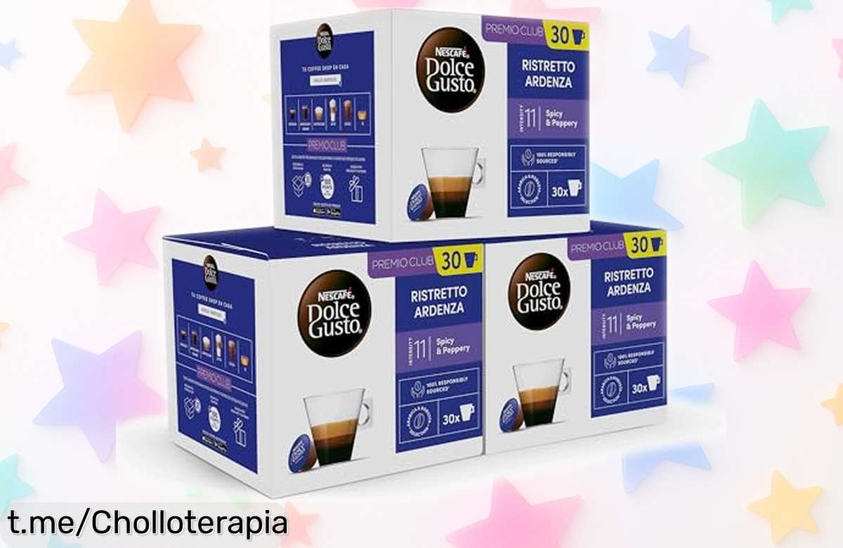 Pack de 90 cápsulas de café ristretto NESCAFÉ Dolce Gusto a precio de risa: intensas, rápidas y perfectas para iniciar cada día con energía ¡No te lo pierdas!