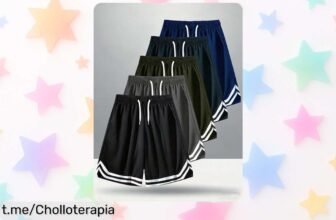 Pack de pantalones cortos deportivos para hombre que secan rápido y tienen bolsillo seguro, ¡imperdible precio de escándalo solo por tiempo limitado!