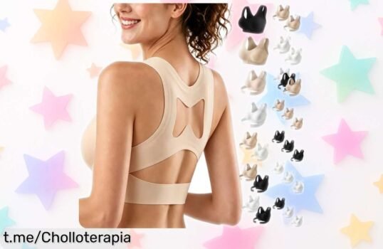 Pack de sujetadores deportivos correctores de espalda sin aro para mujer, ¡aplica el cupón y llévatelos a un precio increíble que tu bolsillo te agradecerá!
