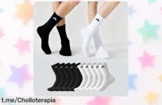 Pack increíble de 10 pares de calcetines largos para hombre que aguantan todo el día y ahora a un precio rebajado; ¡no dejes pasar esta oportunidad para solucionar tu armario!
