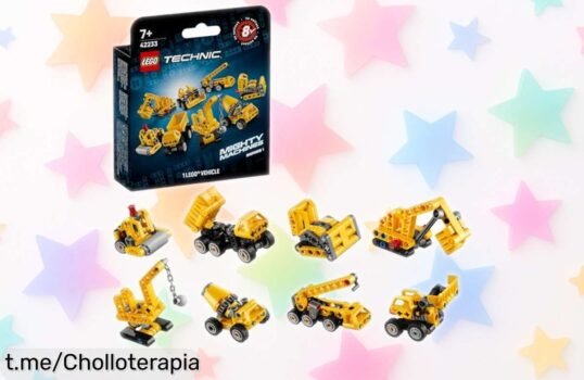Pack sorpresa LEGO Technic con 8 vehículos de construcción para jugar, ¡una ganga increíble que hará volar tu creatividad! No dejes escapar esta oferta única y divertida.