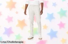 Pantalón chino ajustado Amazon Essentials a un precio de escándalo, siempre listo y con bolsillos seguros - ¡no dejes pasar este ofertón que no verás otra vez!