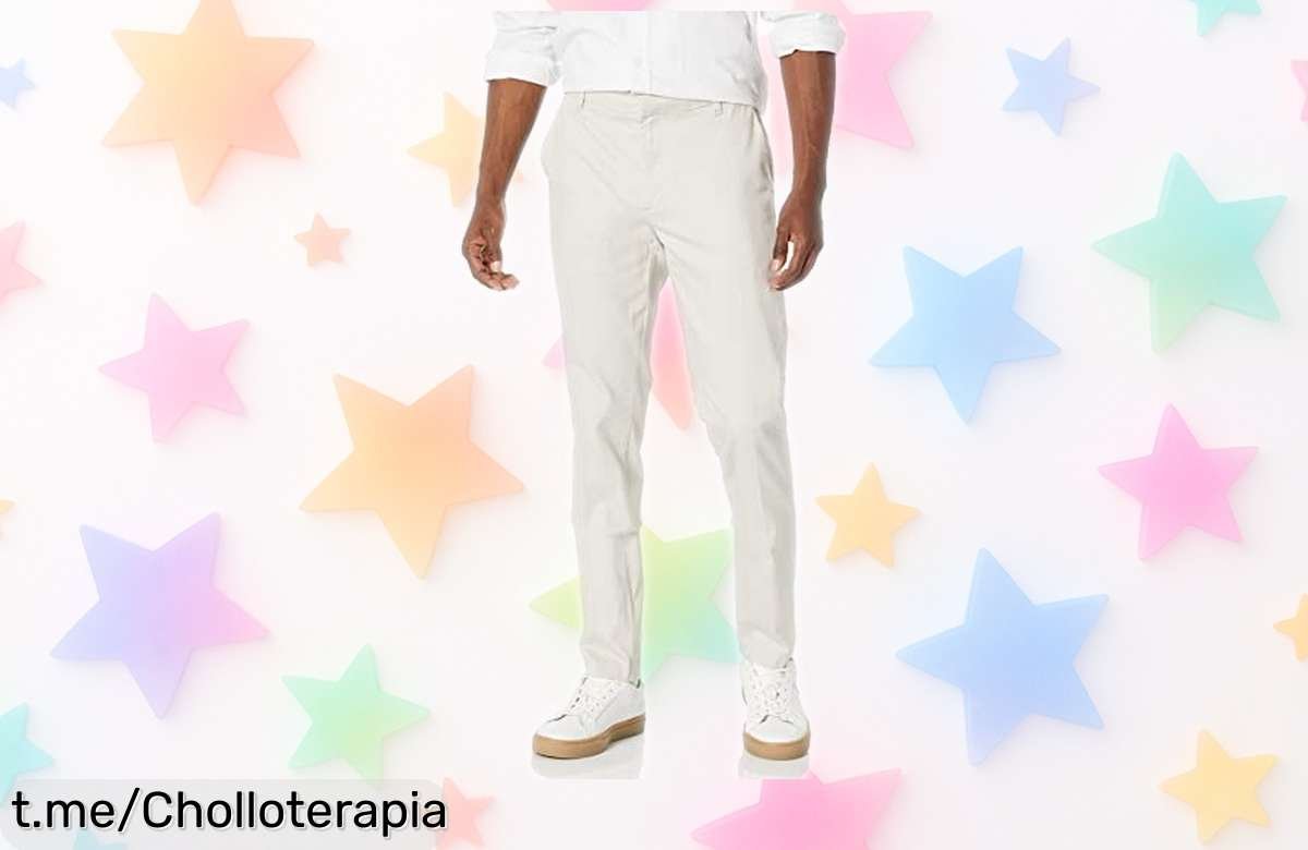 Pantalón chino ajustado Amazon Essentials a un precio de escándalo, siempre listo y con bolsillos seguros – ¡no dejes pasar este ofertón que no verás otra vez!