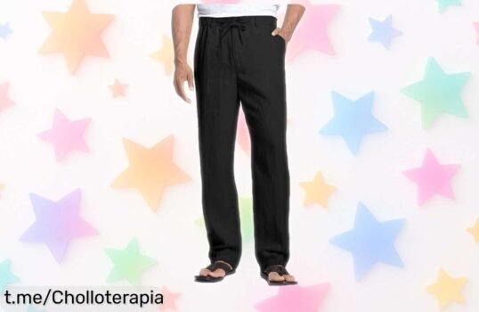 Pantalón de lino Cegerne, fresco y ligero con bolsillos enormes a precio loco, solo por tiempo limitado ¡No te quedes sin el tuyo!