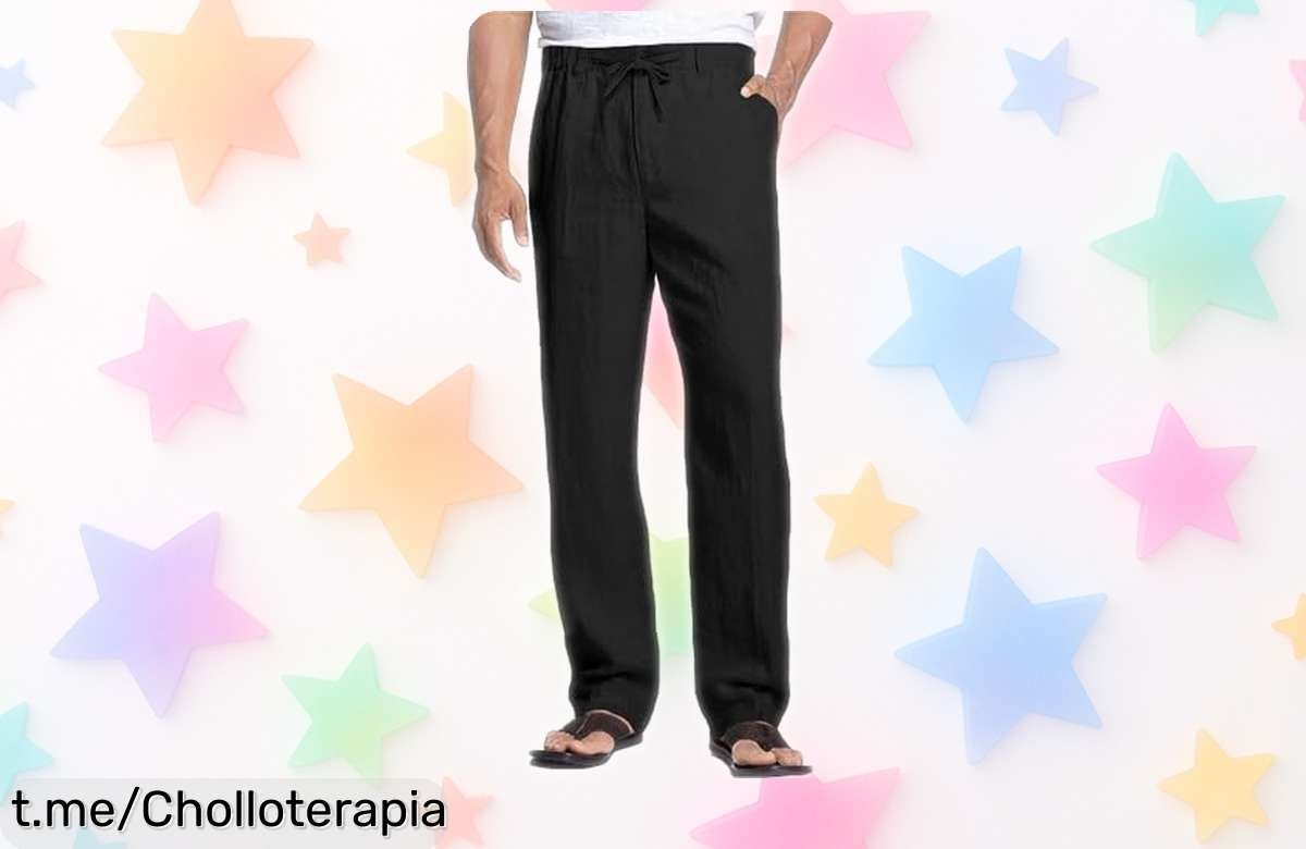 Pantalón de lino Cegerne, fresco y ligero con bolsillos enormes a precio loco, solo por tiempo limitado ¡No te quedes sin el tuyo!