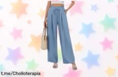 Pantalones anchos CMTOP con cintura elástica y bolsillos, ¡ahora a un precio regalado que no puedes dejar escapar! Disfruta de la comodidad en cada paso.