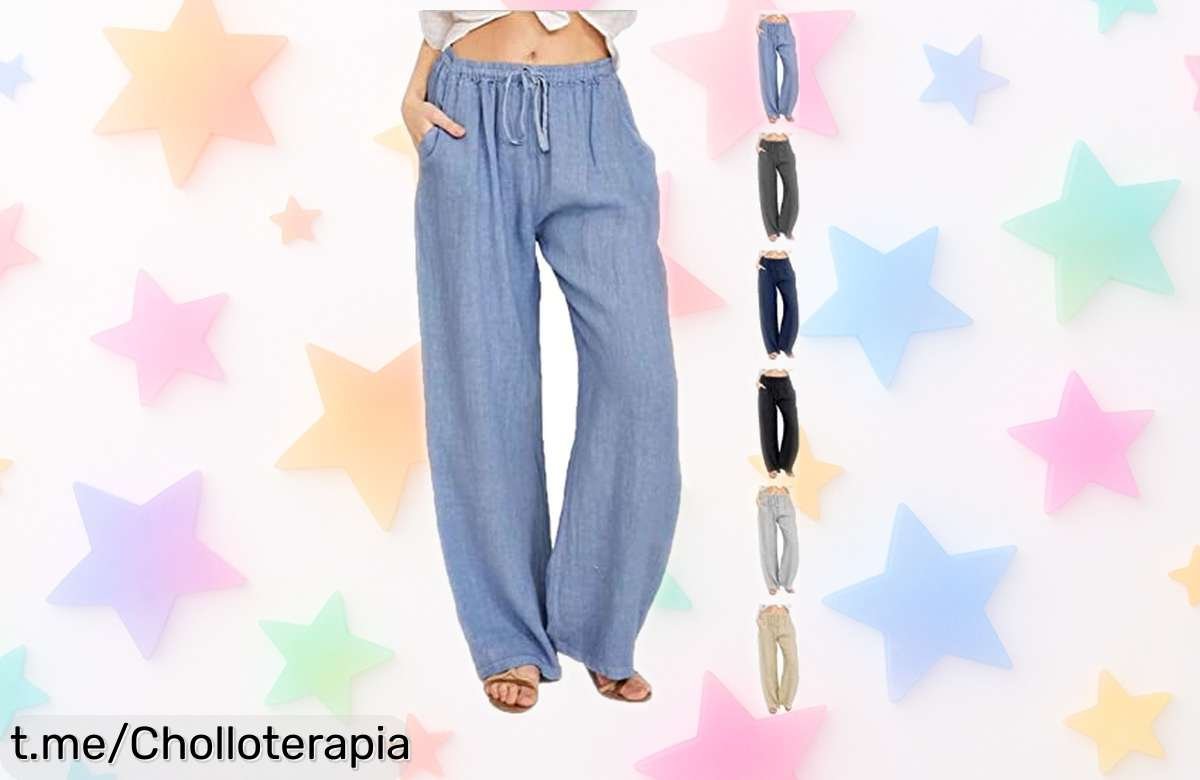 Pantalones anchos CheChury para mujer, el básico perfecto que combina con todo y ahora a un precio increíble que no puedes dejar pasar ¡Date prisa y hazte con ellos!