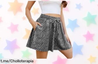 Pantalones cortos Yutdeng fresquitos que parecen falda, para lucir bohemia en la playa: ¡oferta increíble por un precio tirado que no podrás dejar escapar!