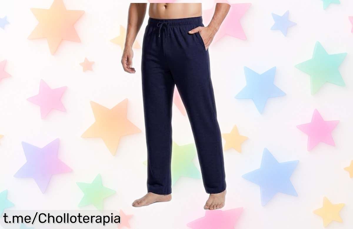 Pantalones de chándal PINSPARK con cintura elástica y bolsillos XXL a precio loco, ¡es más que un atuendo! Dale tu toque único hoy mismo antes de que se acaben.