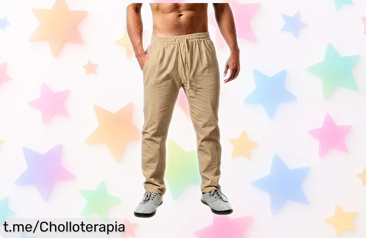 Pantalones de lino ligeros para hombre, el rafaga ideal que no ocupa lugar y te mantiene fresco: ¡últimos días para llevarte este ofertón a un precio increíble!