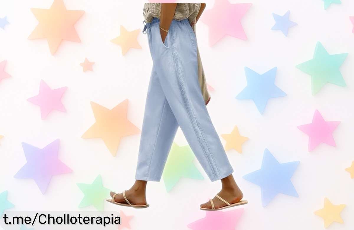 Pantalones largos de algodón PASUDA con cintura alta y bolsillos, un ofertón que hará lucir tu estilo diario ¡no te quedes sin ellos!