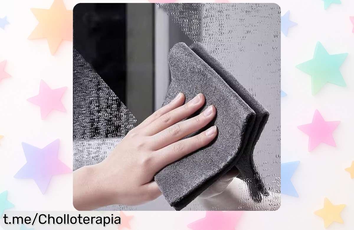 Paquete de 5 paños mágicos para cristales y espejos que eliminan manchas con solo agua, ¡aprovéchalo antes de quedarte sin tu chollo!