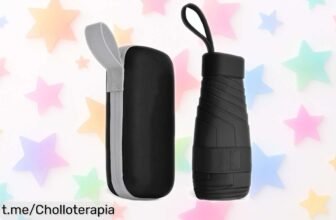 Paraguas Plegable Compacto Aolso Mini: Super Chollo que te protege del sol y la lluvia, ¡no lo dejes escapar! Tu aliado siempre a mano en días cambiantes.