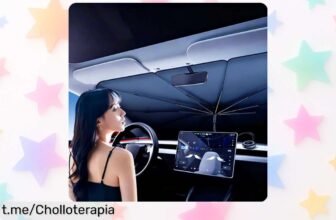 Parasol para parabrisas que bloquea el 100% de rayos UV, ajuste perfecto y protección brutal; precio rebajado en un super chollo ¡tu coche te lo va a agradecer!