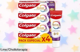 Pasta de dientes Colgate Total Prevención Activa en pack 4x75ml, un ofertón que cuida tus encías y combate la placa ¡No dejes pasar esta oportunidad increíble para sonreír con confianza!