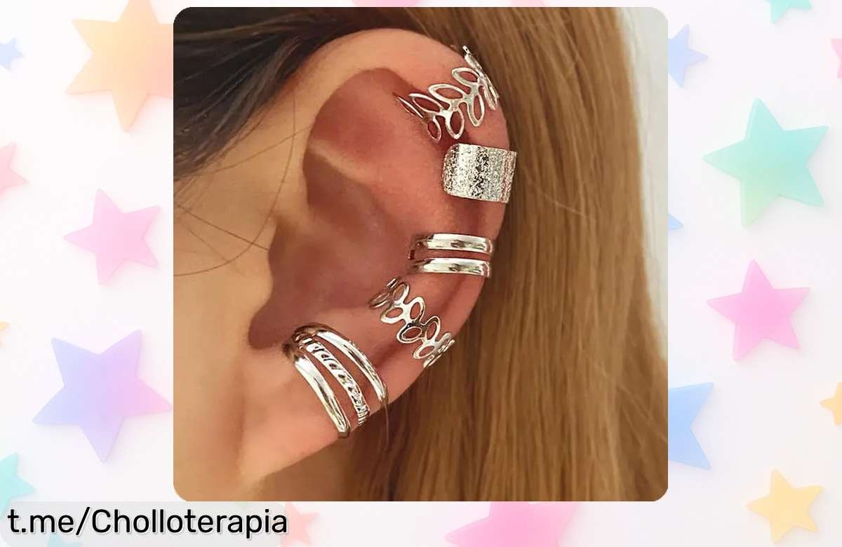 Pendientes de clip para cartílago en latón, el toque cool que tu look necesita a un precio nunca visto: ¡no te los puedes perder!