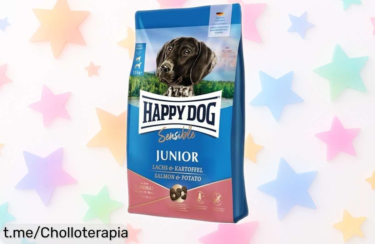 Pienso para cachorros Happy Dog Supreme Sensible Junior: energía y cuidado en cada bocado a un precio de ganga. ¡Mima a tu pequeño peludo antes que se acabe!