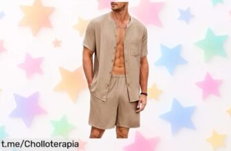 Pijama de algodón Ekouaer para hombre, fresquito y estiloso; llévatelo ahora a un precio increíble que te hará sonreír. ¡No dejes pasar esta oferta extraordinaria!