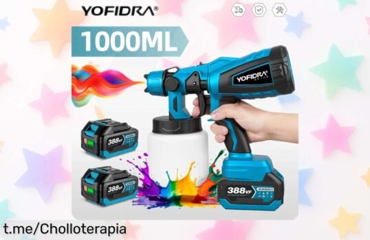 Pistola eléctrica YOFIDRA de 1000ML: ¡ofertón brutal para pintar y retocar sin esfuerzo! No dejes pasar esta oportunidad que te encantará y hará tu vida más sencilla.