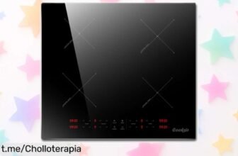 Placa de inducción Cooksir de 4 fuegos a precio loco, cocción rápida y segura con bloqueo infantil; no te quedes sin este super chollo que hará maravillas en tu cocina.