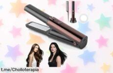 Plancha y rizador inalámbrico Vicloon 2 en 1 con calentamiento instantáneo, rebajado para que luzcas espectacular donde quieras ¡no dejes pasar este chollo único!