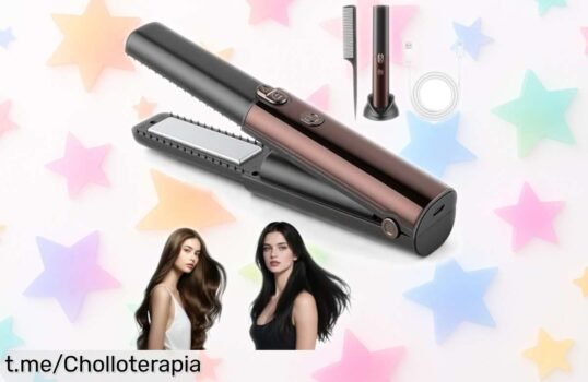 Plancha y rizador inalámbrico Vicloon 2 en 1 con calentamiento instantáneo, rebajado para que luzcas espectacular donde quieras ¡no dejes pasar este chollo único!