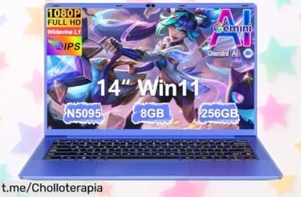 Portátil 14” con procesador Celeron N5095 y 8GB RAM, pantalla Full HD a un precio loco que no podrás creer: ¡hazte ahora con el tuyo y disfruta cada momento!