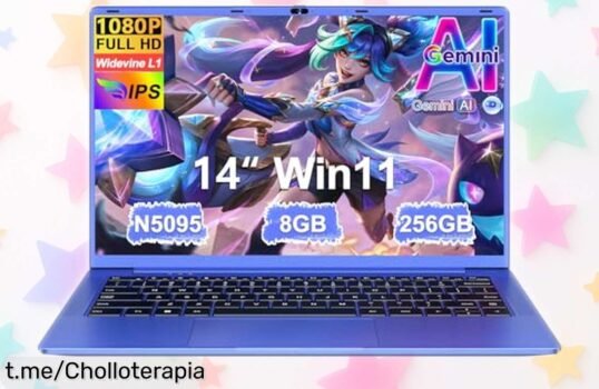 Portátil 14” con procesador Celeron N5095 y 8GB RAM, pantalla Full HD a un precio loco que no podrás creer: ¡hazte ahora con el tuyo y disfruta cada momento!