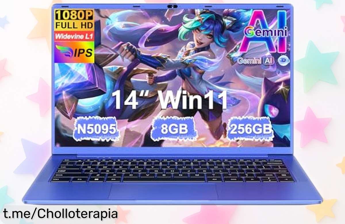 Portátil 14” con procesador Celeron N5095 y 8GB RAM, pantalla Full HD a un precio loco que no podrás creer: ¡hazte ahora con el tuyo y disfruta cada momento!