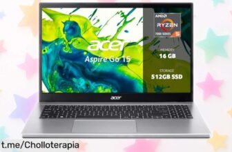 Portátil Acer Aspire Go 15 con pantalla Full HD y Ryzen 5, ¡un chollo increíble que vuela a un precio de risa! No te quedes sin el tuyo antes de que desaparezca.