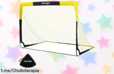 Portería de fútbol popup SPORTNOW, fácil de montar y transportar: ¡un chollo que te hará disfrutar del juego en cualquier parte! No te lo pierdas, actívate y juega ya.